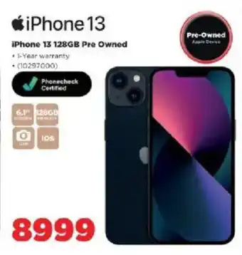HiFi Corp iPhone 13 128GB Pre Owned offer