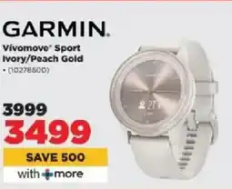 HiFi Corp Garmin Vívomove Sport Ivory/ Peach Gold offer