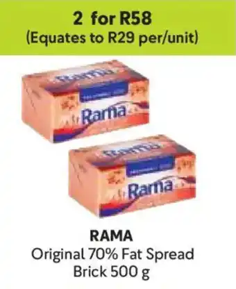 Makro RAMA Original 70% Fat Spread Brick offer