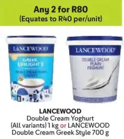 Makro Lancewood Double Cream Yoghurt or Lancewood Double Cream Greek Style offer