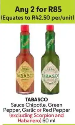 Makro Tabasco Sauce Chipotle, Green Pepper, Garlic or Red Pepper offer