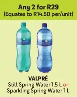 Makro Valpré Still Spring Water or Sparkling Spring Water offer