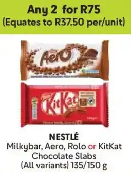 Makro Nestlé Milkybar, Aero, Rolo or KitKat Chocolate Slabs offer