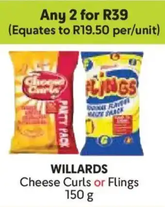 Makro Willards Cheese Curls or Flings offer