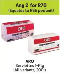 Makro ARO Serviettes 1-Ply offer