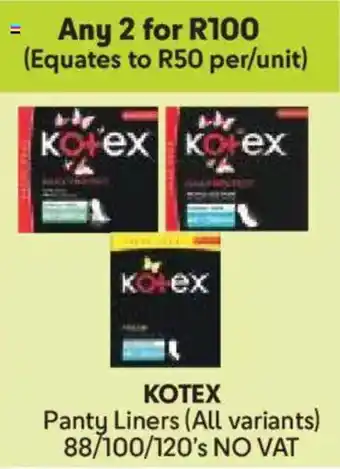 Makro Kotex Panty Liners offer