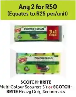 Makro Scotch-Brite Multi Colour Scourers or Scotch-Brite Heavy Duty Scourers offer