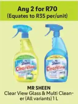 Makro Mr Sheen Clear View Glass & Multi Cleaner offer