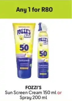 Makro Fozzi's Sun Screen Cream or Spray offer