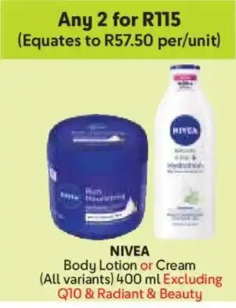 Makro Nivea Body Lotion or Cream offer