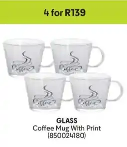 Makro GLASS Coffee Mug With Print offer