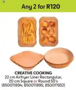 Makro CREATIVE COOKING Airfryer Liner Rectangular, Square or Round offer
