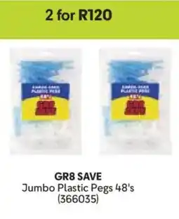 Makro GR8 SAVE Jumbo Plastic Pegs offer