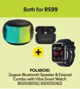 Makro Polaroid Joyeux Bluetooth Speaker & Earpod Combo with Vibe Smart Watch offer
