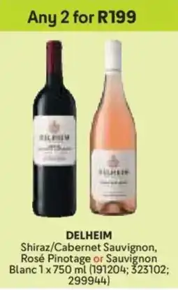 Makro Delheim Shiraz/ Cabernet Sauvignon, Rosé Pinotage or Sauvignon Blanc offer