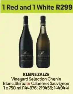 Makro KLEINE ZALZE Vineyard Selection Chenin Blanc,Shiraz or Cabernet Sauvignon offer