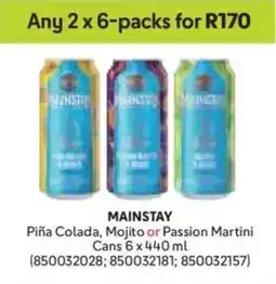 Makro Mainstay Piña Colada, Mojito or Passion Martini Cans offer
