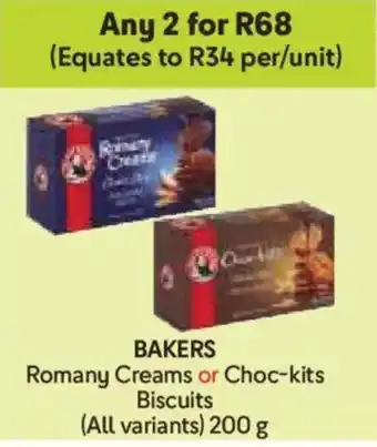 Makro BAKERS Romany Creams or Choc-kits Biscuits offer