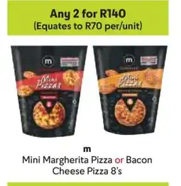 Makro Mini Margherita Pizza or Bacon Cheese Pizza 8's offer