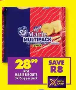 Shoprite RISI MARIE BISCUITS 3x150g per pack offer