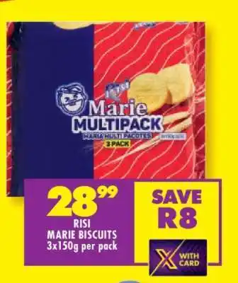 Shoprite RISI MARIE BISCUITS 3x150g per pack offer