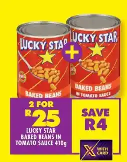 Shoprite LUCKY STAR BAKED BEANS IN TOMATO SAUCE 410g offer