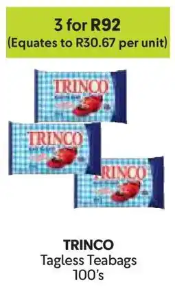 Makro TRINCO Tagless Teabags 100's offer