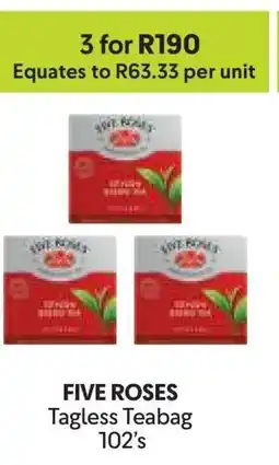 Makro FIVE ROSES Tagless Teabag 102's offer