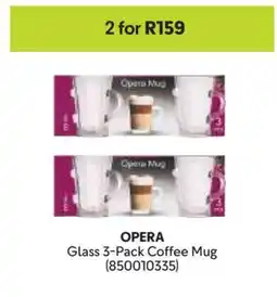Makro OPERA Glass 3-Pack Coffee Mug offer