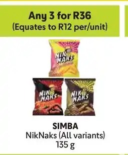 Makro SIMBA NikNaks (All variants) offer