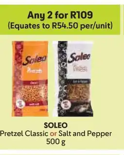 Makro SOLEO Pretzel Classic or Salt and Pepper 500 g offer