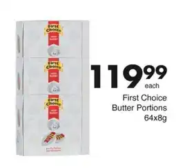 Save First Choice Butter Portions offer