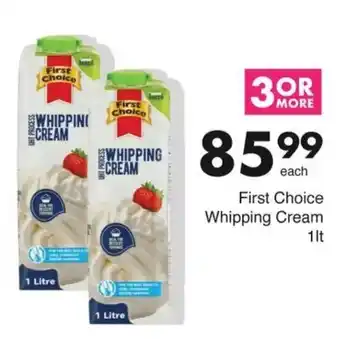 Save First Choice Whipping Cream offer