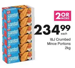 Save I&J Crumbed Mince Portions offer