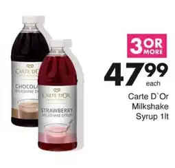 Save Carte D'Or Milkshake Syrup offer