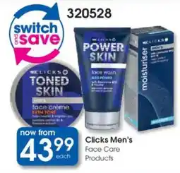 Clicks Clicks Men's Face Care Products offer