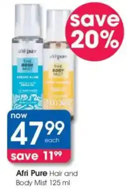 Clicks Afri Pure Hair and Body Mist offer