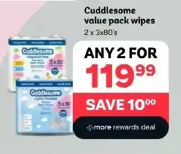 PEP Cuddlesome value pack wipes offer