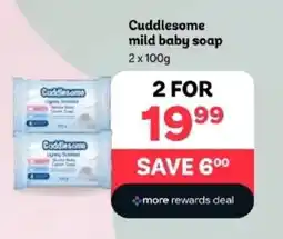 PEP Cuddlesome mild baby soap offer