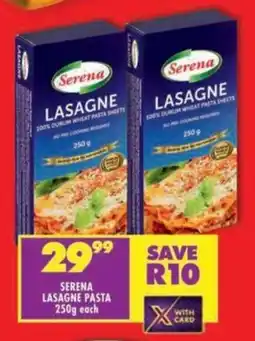 Shoprite Serena lasagne pasta offer