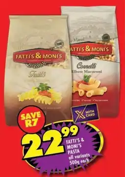 Shoprite Fatti's & moni's pasta offer