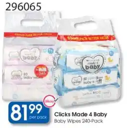 Clicks Clicks Made 4 Baby Baby Wipes offer