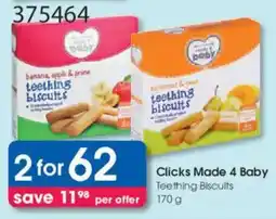 Clicks Clicks Made 4 Baby Teething Biscuits offer