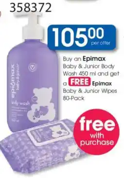 Clicks Epimax Baby & Junior Body Wash offer