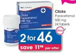 Clicks Clicks Paracetamol 500 mg Tablets offer