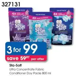 Clicks Sta-Soft Ultra Concentrate Fabric Conditioner Doy Packs offer