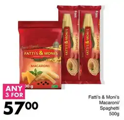 Save Hyper Fatti's & Moni's Macaroni/ Spaghetti offer