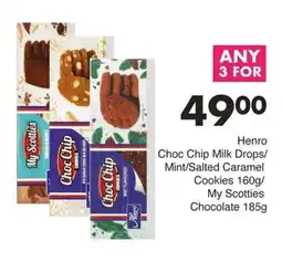 Save Hyper Henro Choc Chip Milk Drops/ Mint/ Salted Caramel Cookies/ My Scotties Chocolate offer