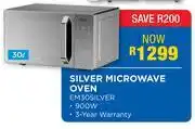 OK Furniture Midea 30Ltr Silver Microwave Oven EM30SILVER offer