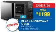 OK Furniture Midea 25Ltr Black Microwave Oven EM25BLACK offer